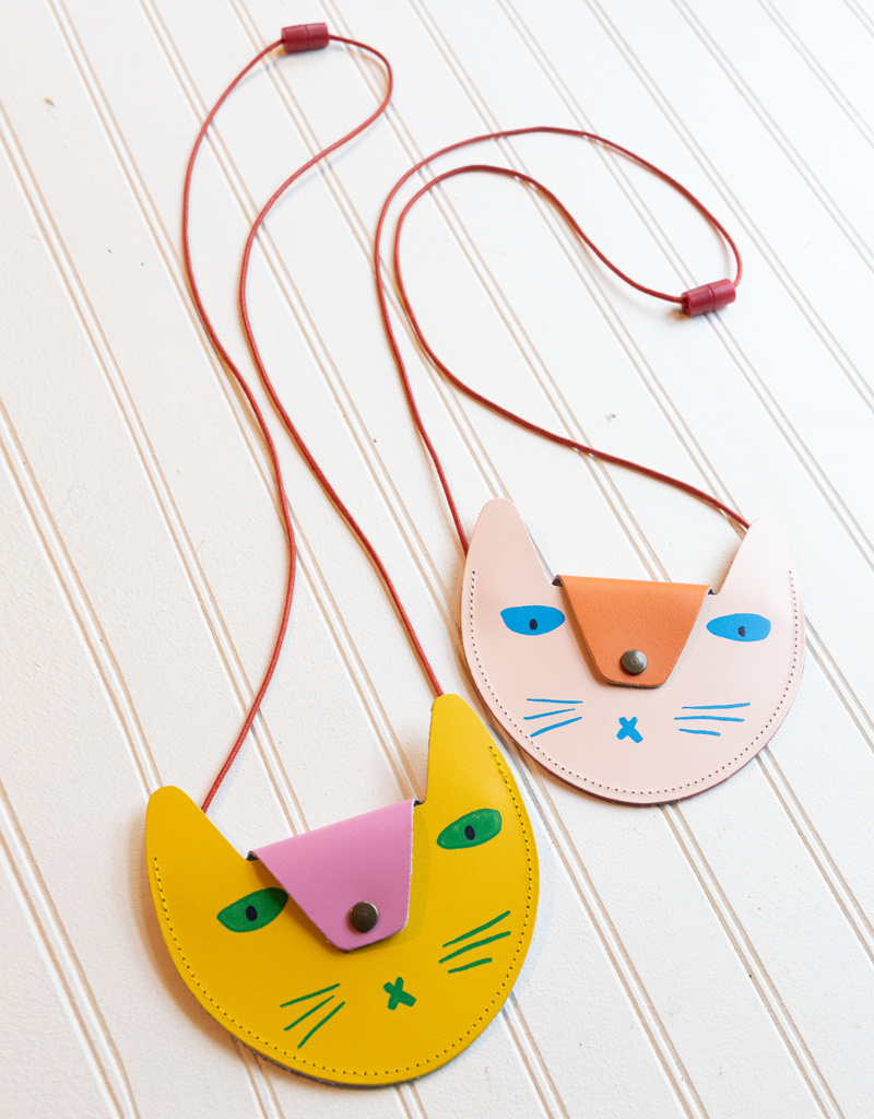 The Birch Store Cat Leather Pocket Purse