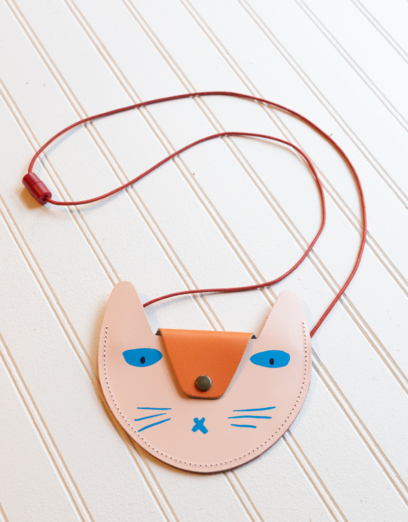 The Birch Store Cat Leather Pocket Purse