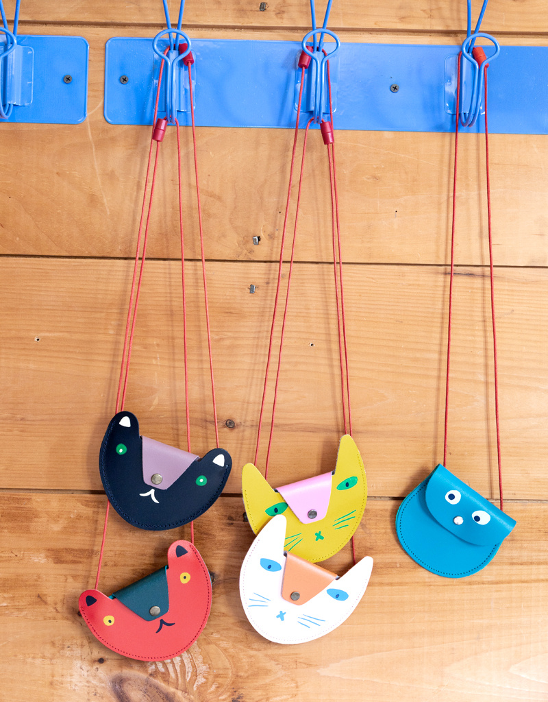 The Birch Store Cat Leather Pocket Purse