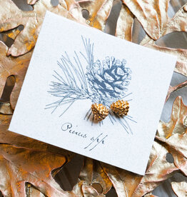 The Birch Store Gold Pine Cone Stud Earrings