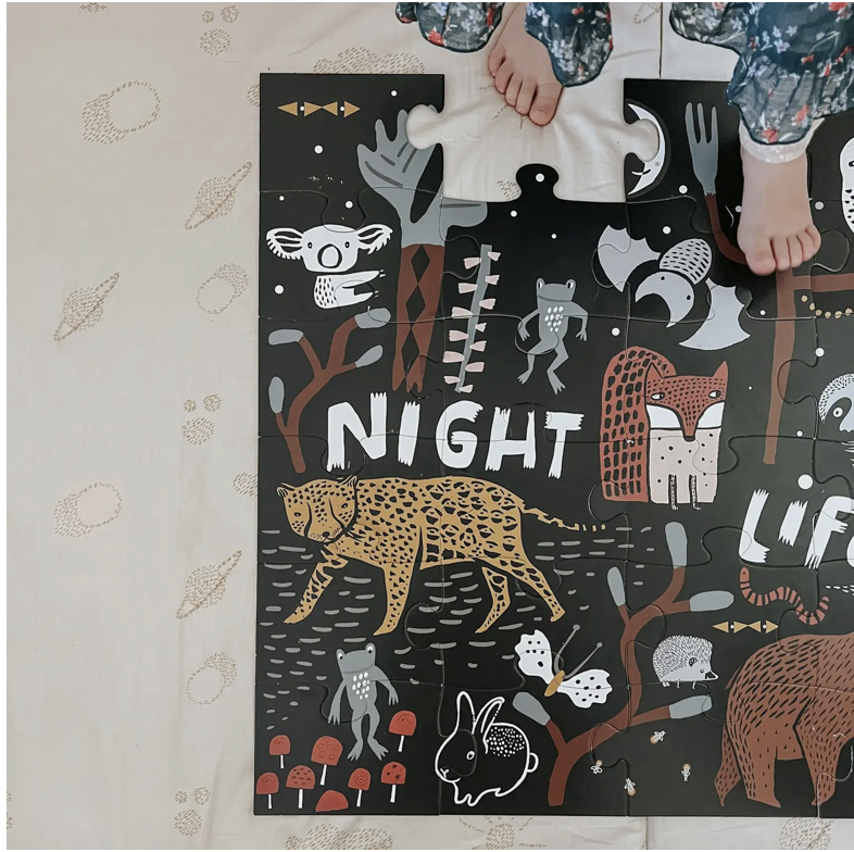 Wee Gallery Animal Night Life Floor Puzzle