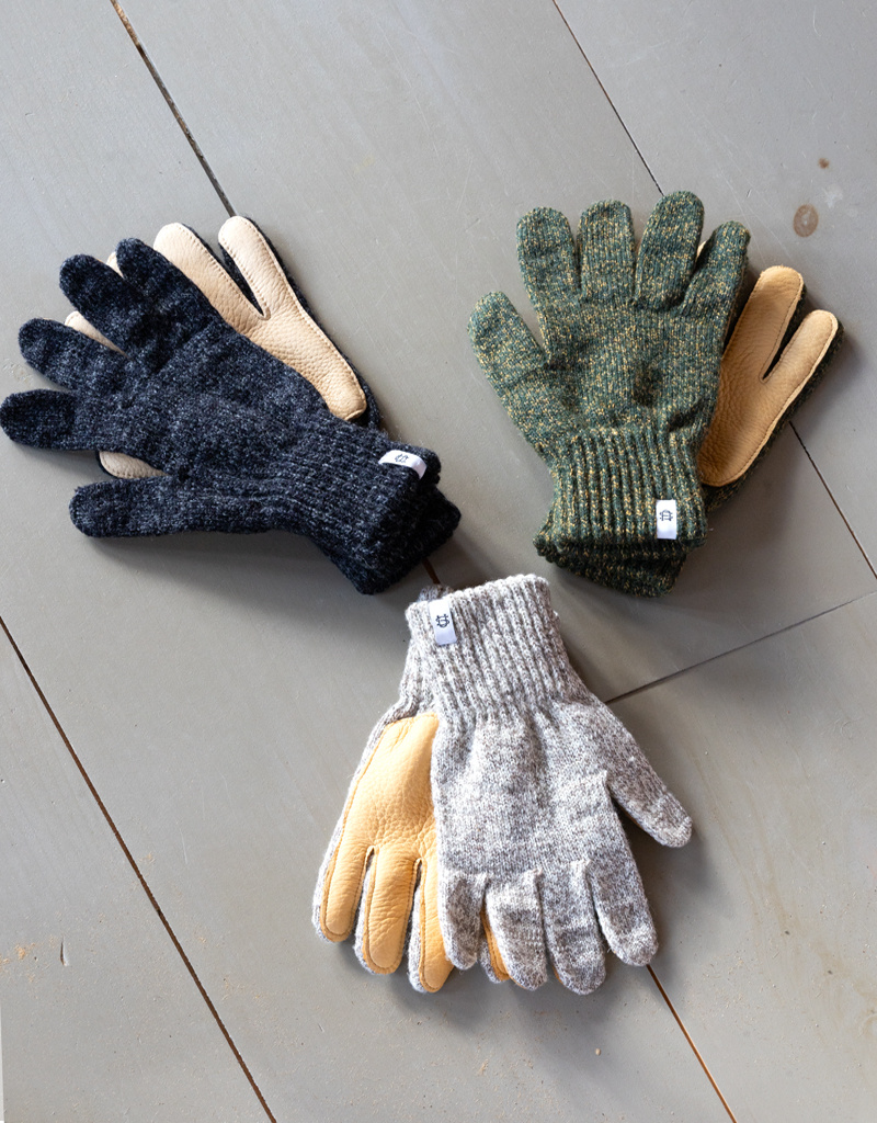 Upstate Stock Ragg Wool Glove w/Natural Leather
