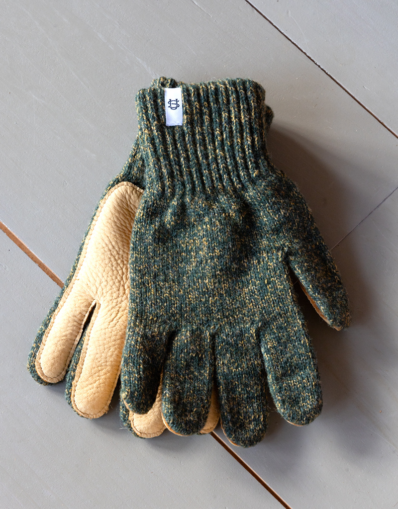 Upstate Stock Ragg Wool Glove w/Natural Leather