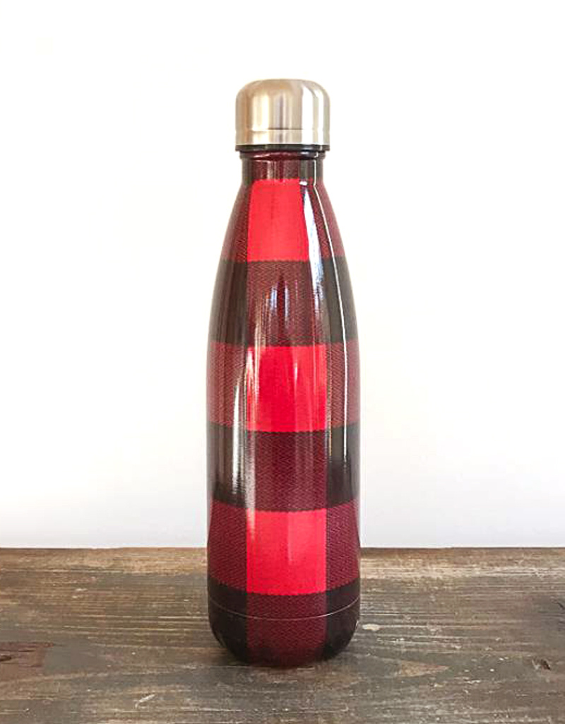 The Birch Store Buffalo Check Insulated Bottle