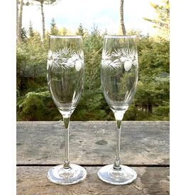 The Birch Store Icy Pine Flute Set of 2