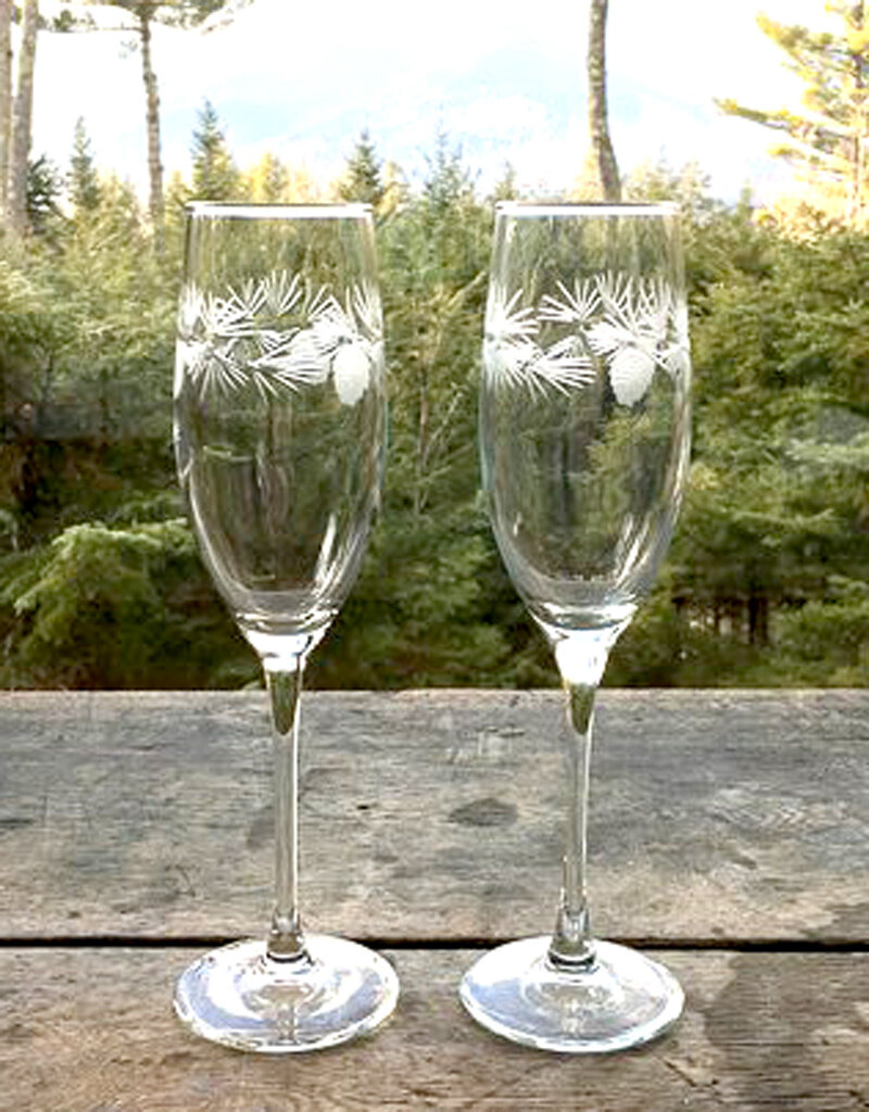 The Birch Store Icy Pine Flute Set of 2