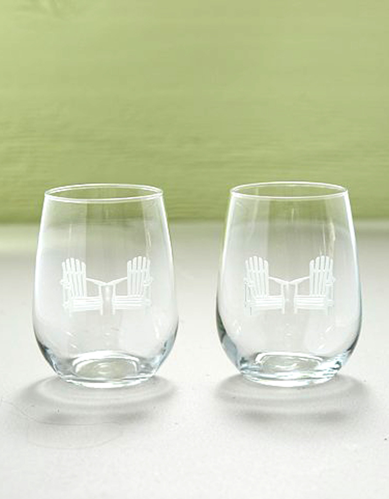 The Birch Store Adirondack Chairs Wine Tumbler, Set of 2