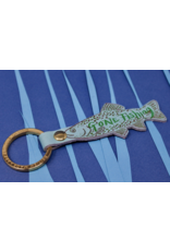 The Birch Store Gone Fishing Leather Key Fob