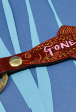 The Birch Store Gone Fishing Leather Key Fob
