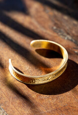Satya Jewelry 18k Gold Plated Sunrise Dot Cuff