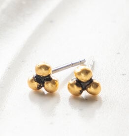 The Birch Store Triple Disc Mini Stud Earring