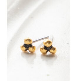 The Birch Store Triple Disc Mini Stud Earring