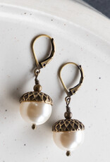 The Birch Store Pearl Acorn Earrings