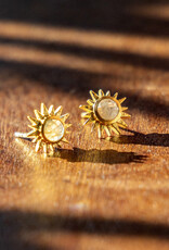 Satya Jewelry Labradorite Sunburst Stud Earrings