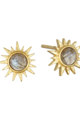 Satya Jewelry Labradorite Sunburst Stud Earrings