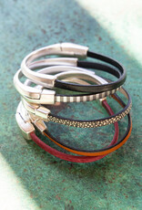 Araracuara Silver + Leather Bracelet
