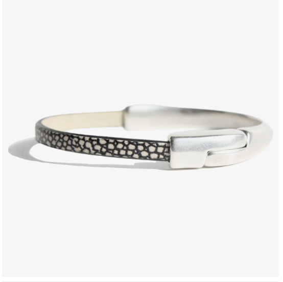 Araracuara Silver + Leather Bracelet
