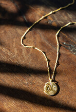 Satya Jewelry 18k Gold Plated Spinning Celestial Pendant Necklace