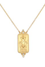 Satya Jewelry 18k Gold Plated Tarot Necklace - The High Priestess