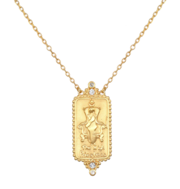 Satya Jewelry 18k Gold Plated Tarot Necklace - The High Priestess