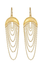 Satya Jewelry Scattered Moonlight Chain Moon Earrings
