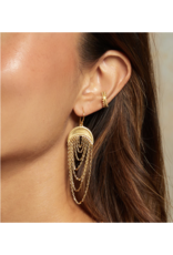 Satya Jewelry Scattered Moonlight Chain Moon Earrings