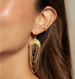 Satya Jewelry Scattered Moonlight Chain Moon Earrings