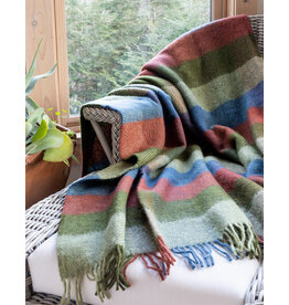 The Birch Store Gotland Wool Throw Green Plaid