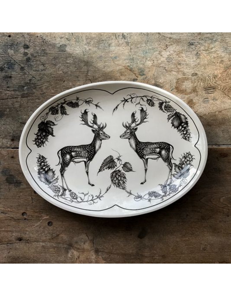 The Birch Store Fallow Buck Oval Small Platter