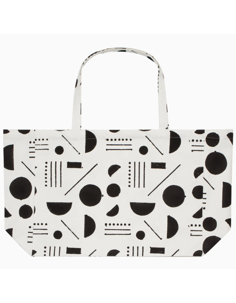 The Birch Store Domino Cotton Block Printed Large Tote Bag