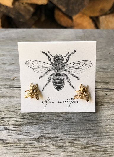 The Birch Store Large Gold Bee Post Earring