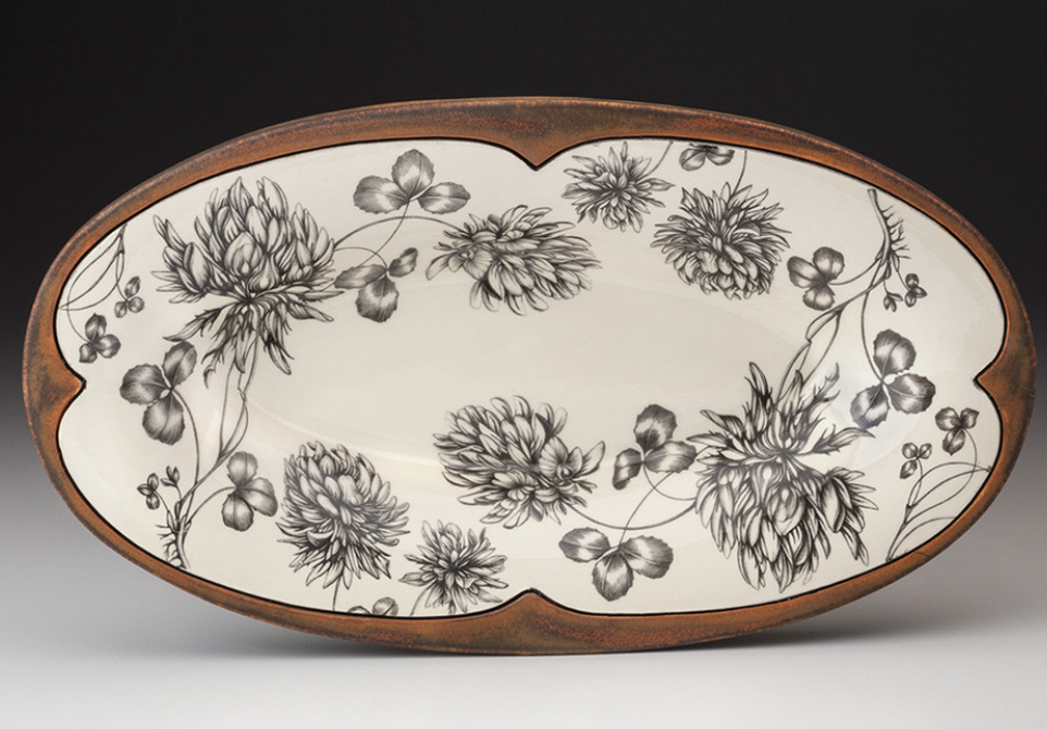 The Birch Store LZ Oblong Serving Dish Clover Brown