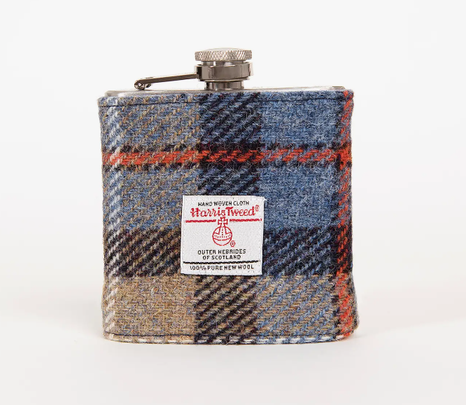 The Birch Store Tweed ADK Embroidered Hip Flask