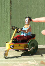 die Blechfabrik e.K. Wind Up Toy! Metal Clown in Cart