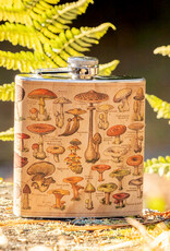 Spitfire Girl Wooden Fungi Print Hip Flask