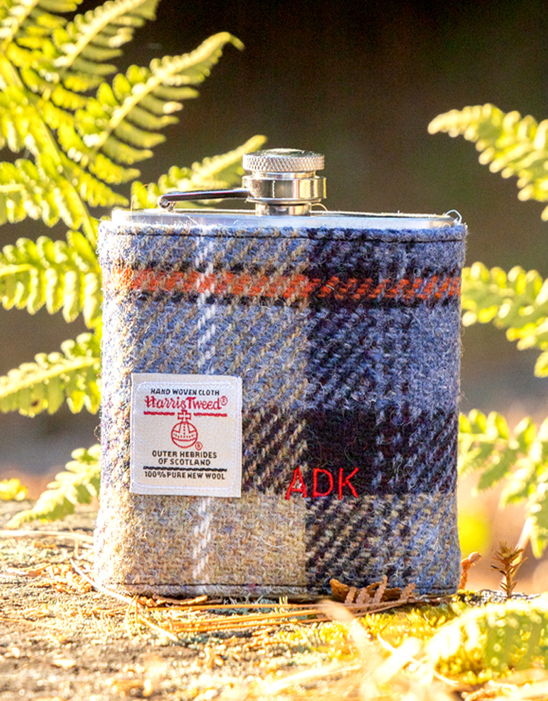 The Birch Store Tweed ADK Embroidered Hip Flask