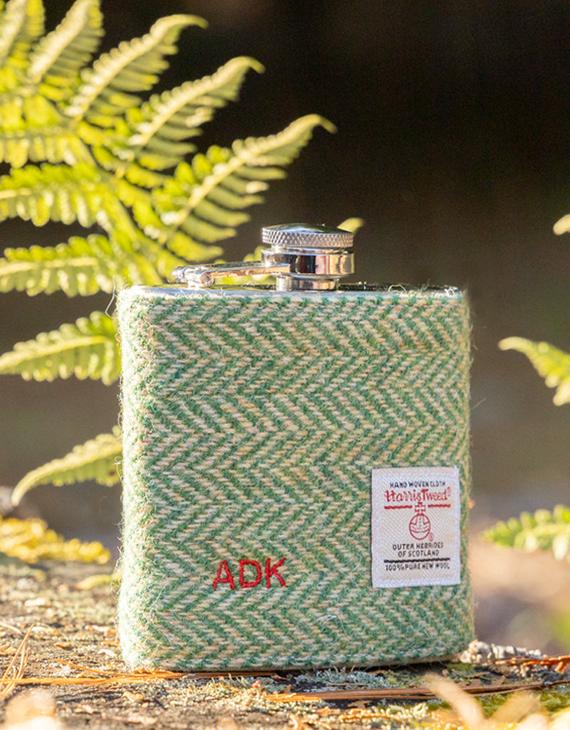 The Birch Store Tweed ADK Embroidered Hip Flask