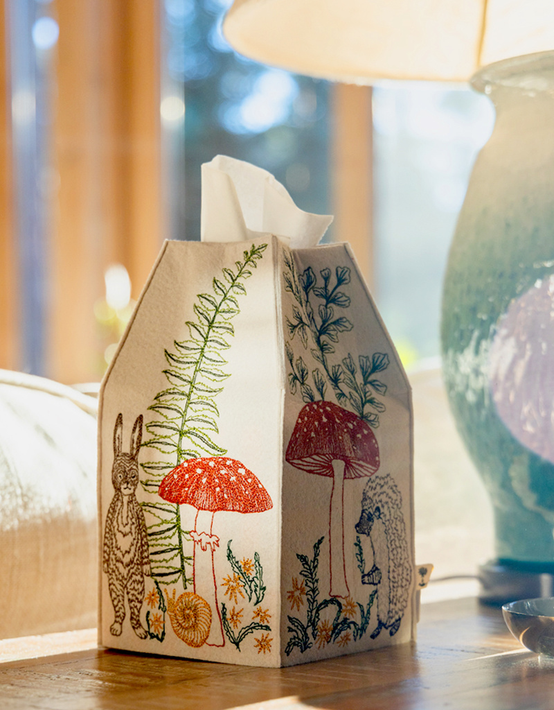 Coral & Tusk Embroidered Tissue Box Cover