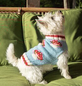 Chilly Dog Cozy Mushroom Pattern Dog Sweater