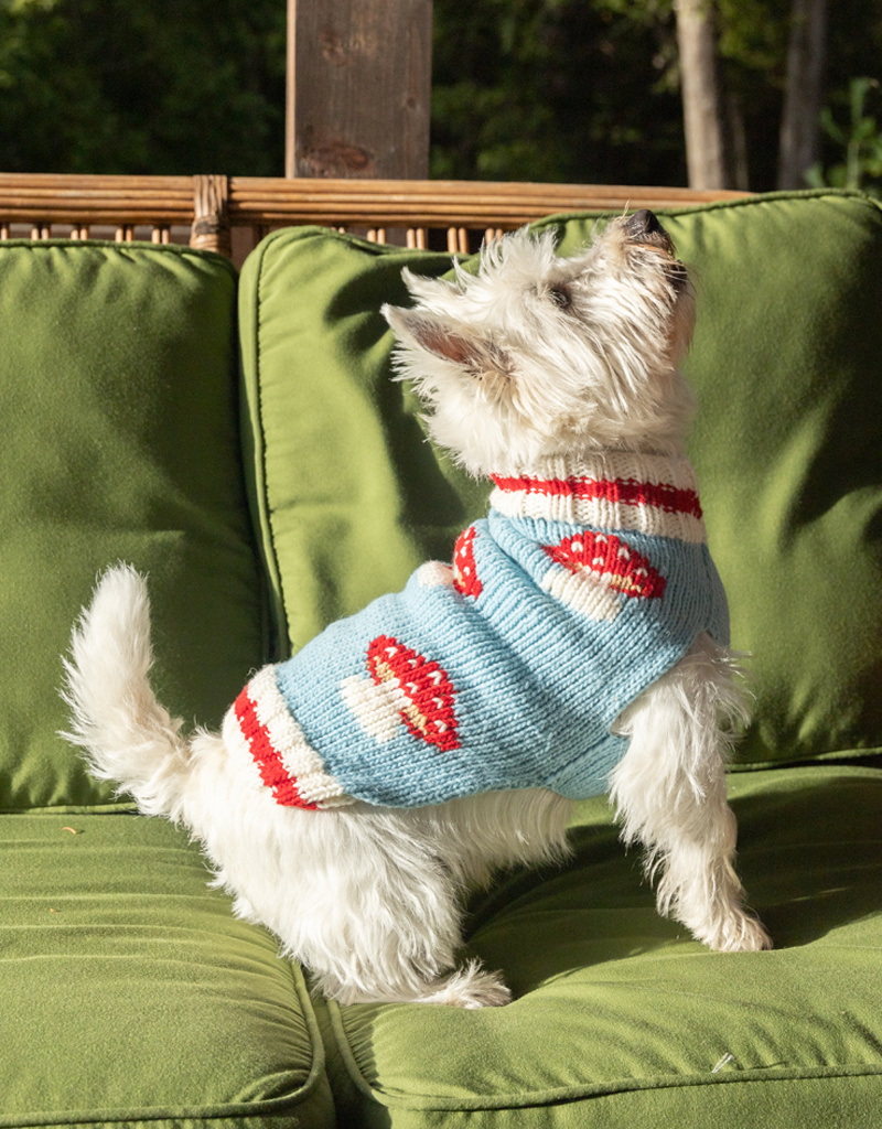 Chilly Dog Cozy Mushroom Pattern Dog Sweater