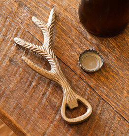 The Birch Store Brass Antler Bottle Opener