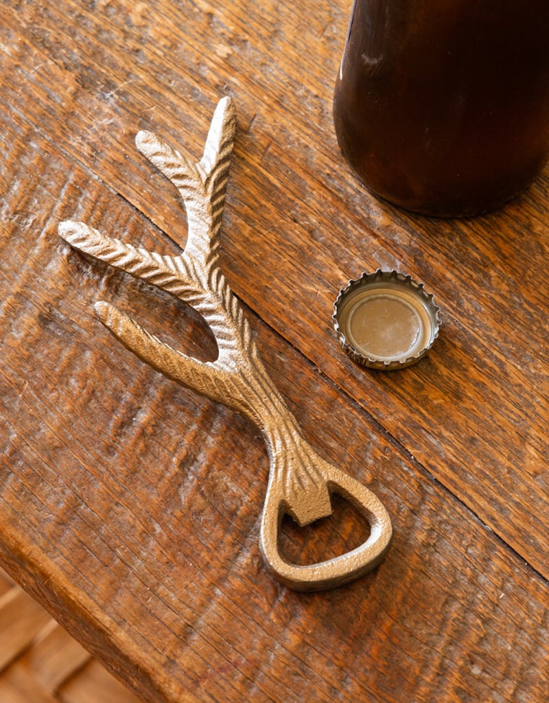 The Birch Store Brass Antler Bottle Opener