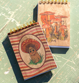Spitfire Girl Hand Painted Wood Cover Notepad