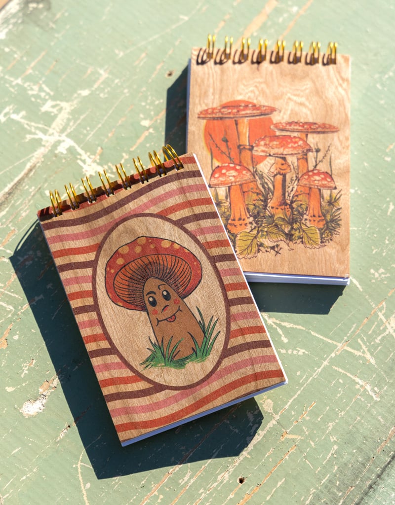 Spitfire Girl Hand Painted Wood Cover Notepad