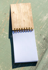 Spitfire Girl Hand Painted Wood Cover Notepad