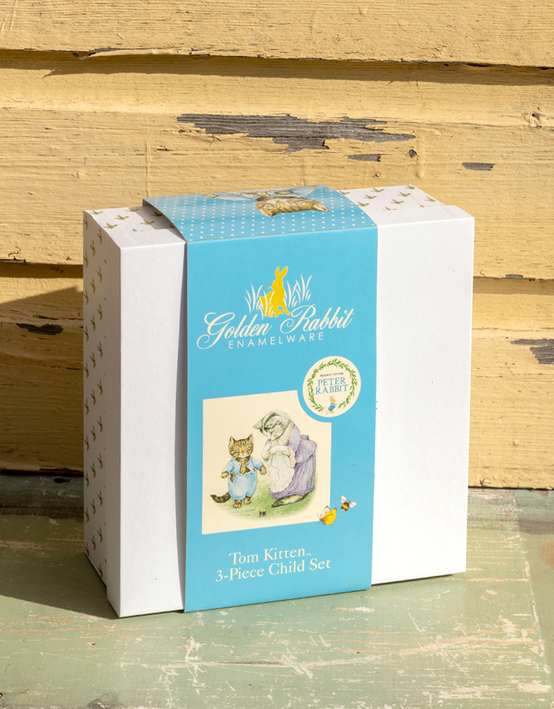 Golden Rabbit Tom Kitten Three Piece Enamel Set