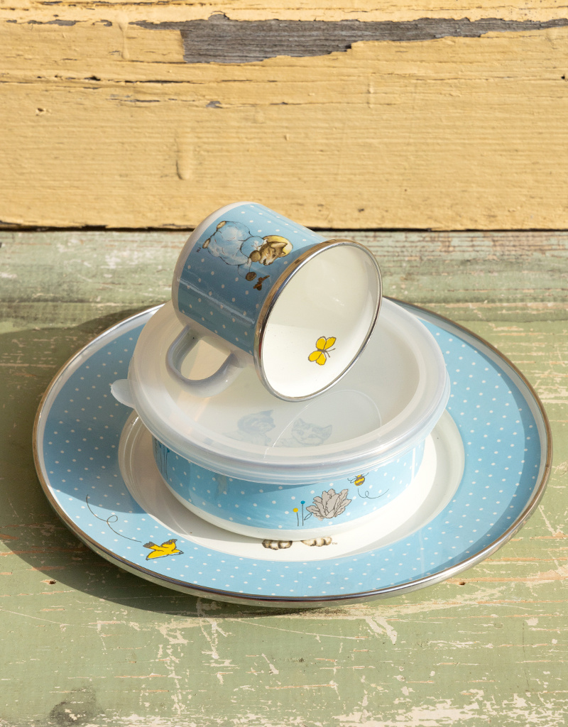 Golden Rabbit Tom Kitten Three Piece Enamel Set