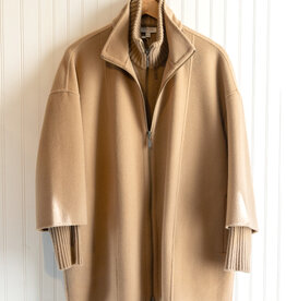 Kinross Cashmere Insert Zip Mock Coat