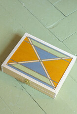 Wolfum Studio Hand Printed Birch Travel Backgammon Set