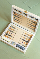 Wolfum Studio Hand Printed Birch Travel Backgammon Set